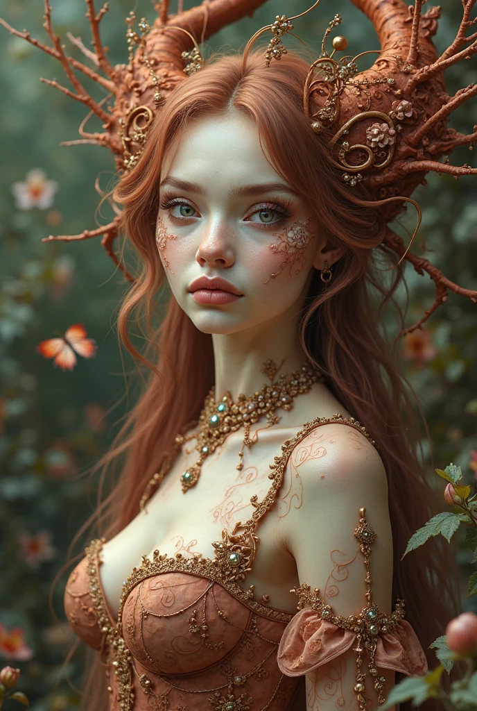 [woman:Plant:15], (masterpiece:1.4, best quality), (intricate details), unity 8k wallpaper, ultra detailed, beautiful and aesthetic, (surrealism:1.4), affinity for plants, can control their growth, shape, and even communicate with them, manipulate their thorns and vines, command them to perform specific tasks, medium hair, pink, curly hair, (perfect body), <lora:more_details:1.2>, (photorealistic:1.6),
