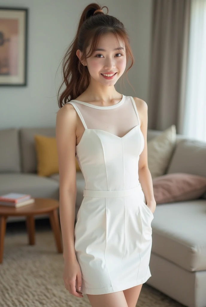 (((best quality))),(((ultra detailed))),(((masterpiece))),illustration,1girl,maid cafe,stunningly beautiful,slender,shoulder length flowing black hair,deep captivating eyes,maid uniform,short black dress,white apron,graceful movements,confident charm,warm genuine smile,France home,sliding paper doors,anime-inspired decorations,delicious coffee pastries,warm inviting atmosphere,joyful eyes,love for job,
