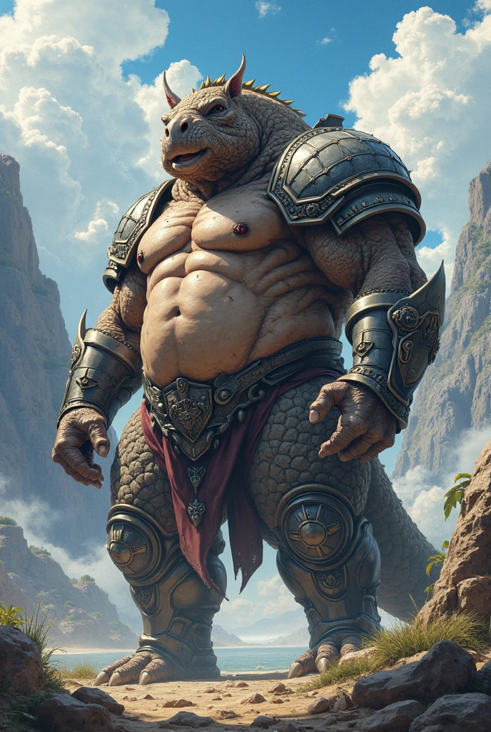medium close up shot, faceless male, ((correct anatomy)), sad, far view, front view, lake, (((day))), small female, big anthro, big male, (ultra detailed), a beautiful and detailed full size portrait of a male big anthro dragon, lizardman, ((gladiator armor, loincloth aside, big pecs, buff, muscular)), scalie, beast, standing, ears, ((solo, green eyes, looking at viewer)), glowing eyes, nipples, non-mammal breasts, big body, sexy body, goddess, wide hips, kenket, Ross Tran,ruan jia, trending on artstation,foxovh, cenematic lighting, detailed background, detailed eye, big penis, feets, big balls, big_dom_small_sub, blowjob, full body, fence, old ruins,