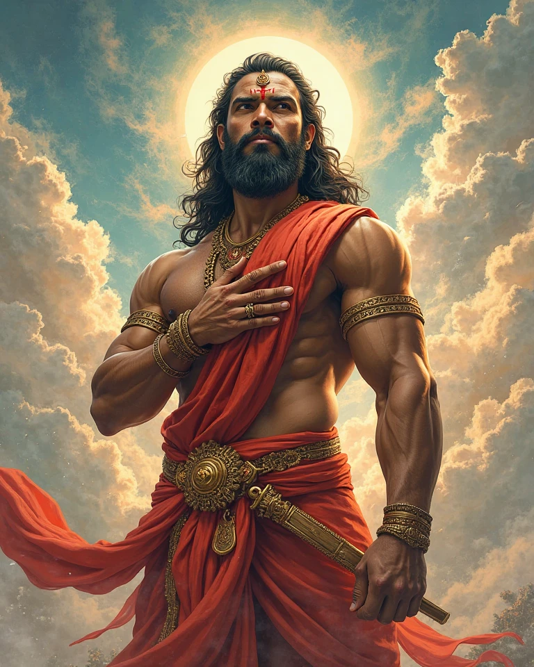 Muslim man muscular body