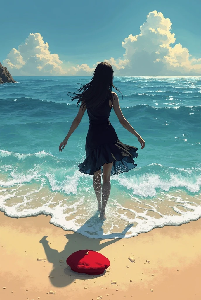 Beach, beauty, umbrella waves