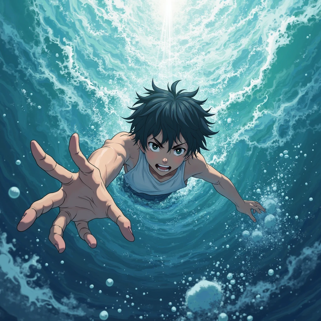 1hombre .Eyes bathed in anger, cabello largo mojado negro, glass barrel bottom, mirando al espectador, fondo de pantalla CG 8k extremadamente detallado,lluvia intensa de una tormenta