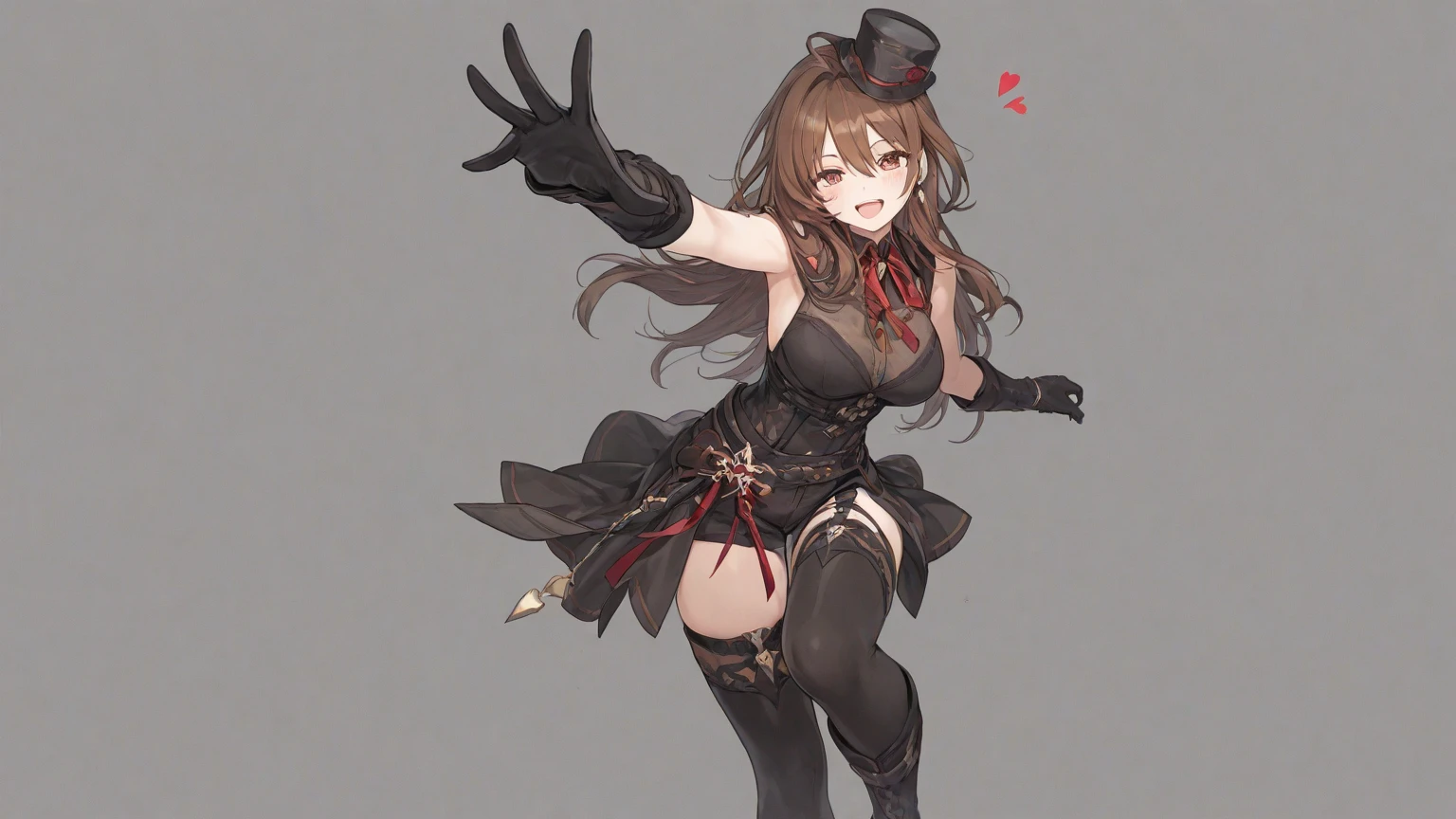 masterpiece, best quality, <lora:lak:1>,smile,closed mouth,shirt,skirt,thighhighs, medium breasts, solo,