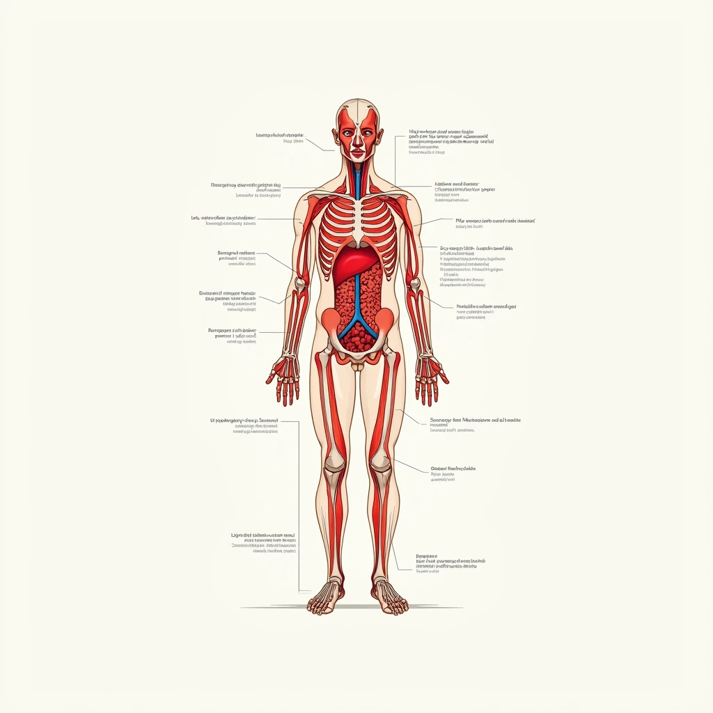 a diagram of the human body and its major organs , cyber_graphic