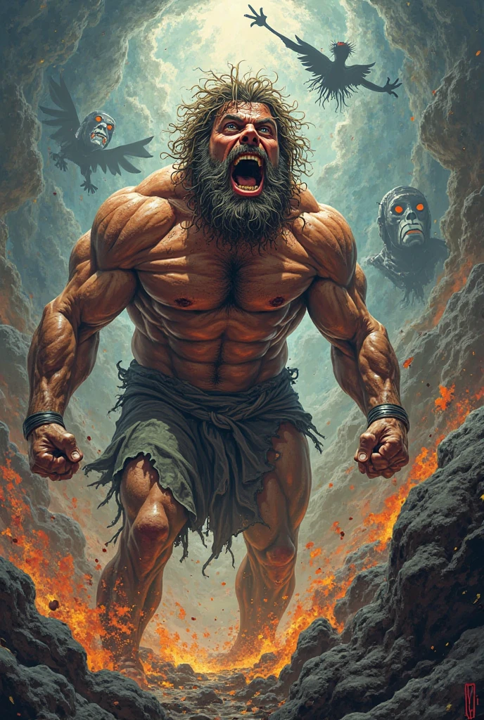 condemned to eternal torture, the titan had his liver devoured daily by an eagle, only to regenerate and be devoured again. This relentless punishment is one of the greatest symbols of suffering in Greek mythology.."