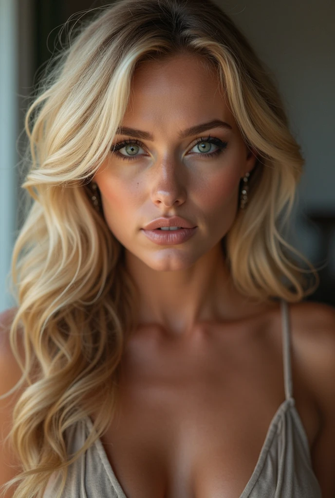 Femme blonde en haut de pulls noir posant pour une photo dans un studio, Belle femme blonde, femme blonde, blonde and attractive features, blonde belle jeune femme, Belle fille blonde, une belle blonde, Fille sexy aux longs cheveux blonds, Jeune femme blonde, longs cheveux blonds et grands yeux, cute female model, cheveux blonds et grands yeux, Souriant, assis sur le lit, petite culotte noire