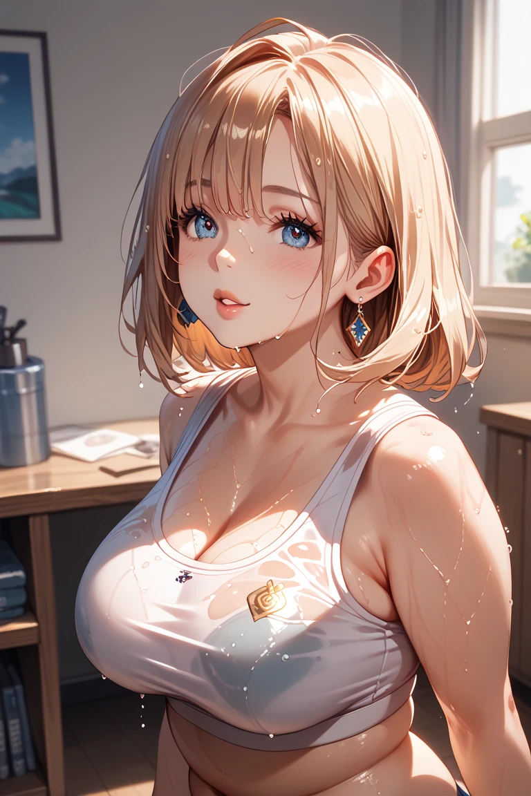 ((Best quality)), ((masterpiece)), (detailed), bare breasts