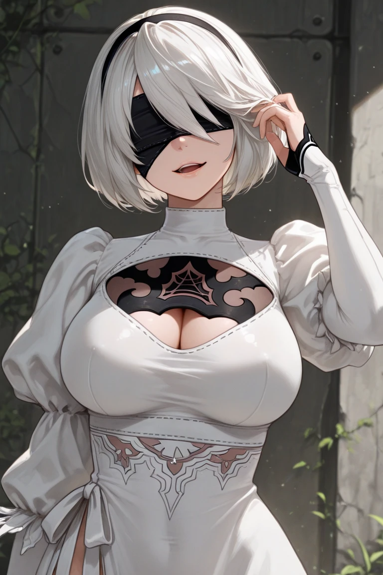(Detailed face and eyes:1.3),
n_2b,White background,inky,Blue eyes,Black-rimmed glasses,The upper part of the body,cleavage of the breast,big breasts,
ultra-detailliert,(hight resolution:1.1),Best Quality,(masutepiece:1.3),Cinematic lighting,