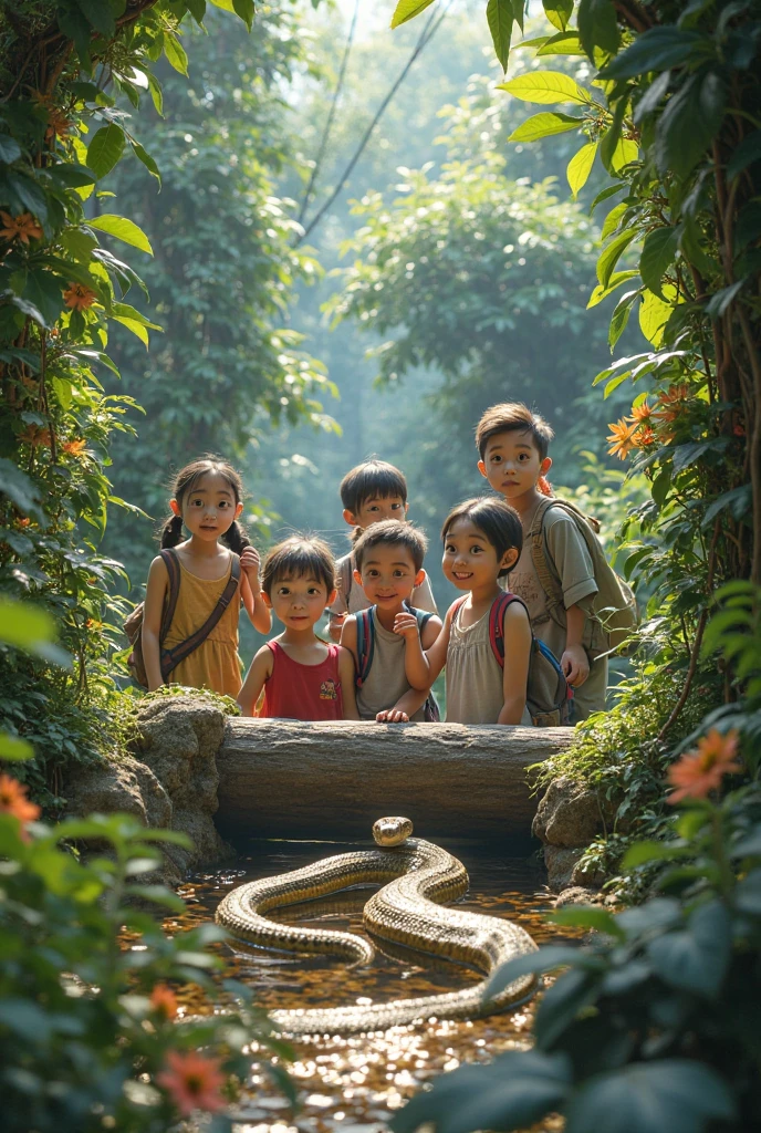 One day, Leo found an ancient map hidden in an old tree. The map hinted at a legendary treasure deep in the heart of the jungle. Excited by the discovery, Leo gathered the other kids and showed them the map. They decided to embark on an adventure to find the treasure together.