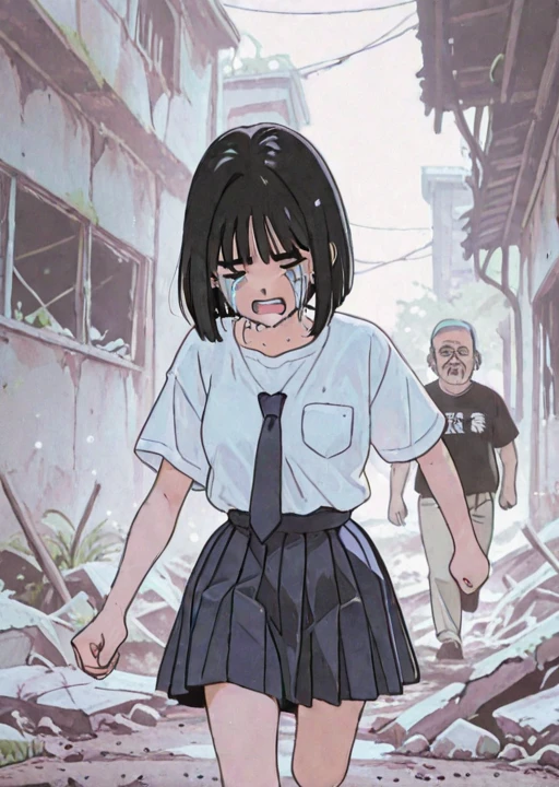 masterpiece,best quality,amazing quality,very aesthetic,absurdres,
<lora:CreateConcept_Illustrious_v2:0.8>, createconcept, 1girl, solo, short hair, shirt, black hair, jewelry, full body, white shirt, ponytail, weapon, short sleeves, earrings, shoes, pants, dark skin, from side, english text, dark-skinned female, gun, blood, profile, black pants, squatting, sneakers, handgun, short ponytail, holster, blood splatter, character focus, poster,   addmicrodetails,