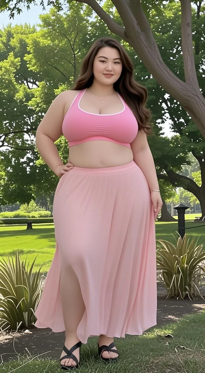 Madhubala Indian sexy curvy plus size body beautiful actress in a Allure Asymmetrical Mini Skirt posing for a picture in Wildflower Wonderland Way for a photoshoot, camera front facing, smilling face, head to toe view, full body shot, hourglass body shape, curvy plus size body, bigger waist, busty, big hips, fleshy thighs, thick thighs, busty, full body view, head to to view, full body shot, sexy girl, beautiful curves, curvy model, attractive curves, attractive feminine curves, gorgeous woman, Wildflower Wonderland Way background,