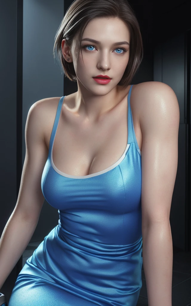 (8k, Realistic, RAW Photos, highest quality: 1.4), (One girl), so beautiful, (Realistic Face), (boyish, silver berry short hair), Beautiful Cyberpunk Suit, A gaze that seduces the viewer, Beautiful expression, Beautiful breasts, (Realistic Skin), Beautiful smile, (soldier), Charm, 超High resolution, Ultra-realistic, High resolution, Spoiled,Composition from the thighs up