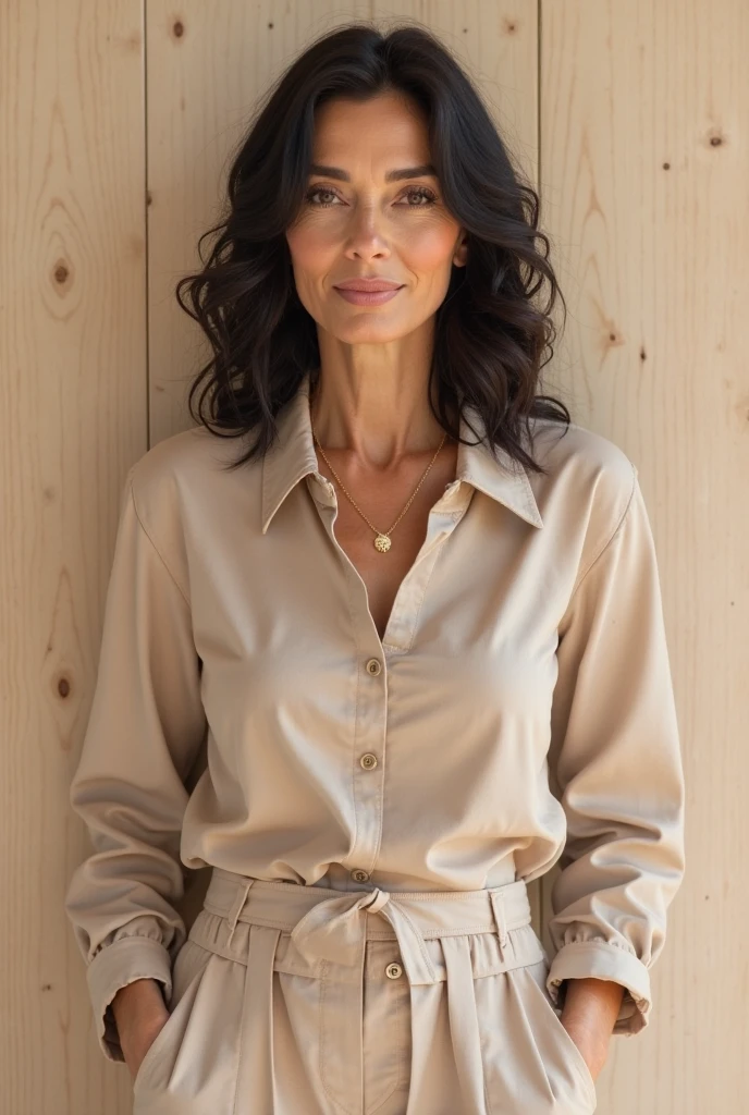 woman, 39 years old, massage therapist and cosmetologist, Professional environment, realism.dressed in the uniform of a professional massage therapist