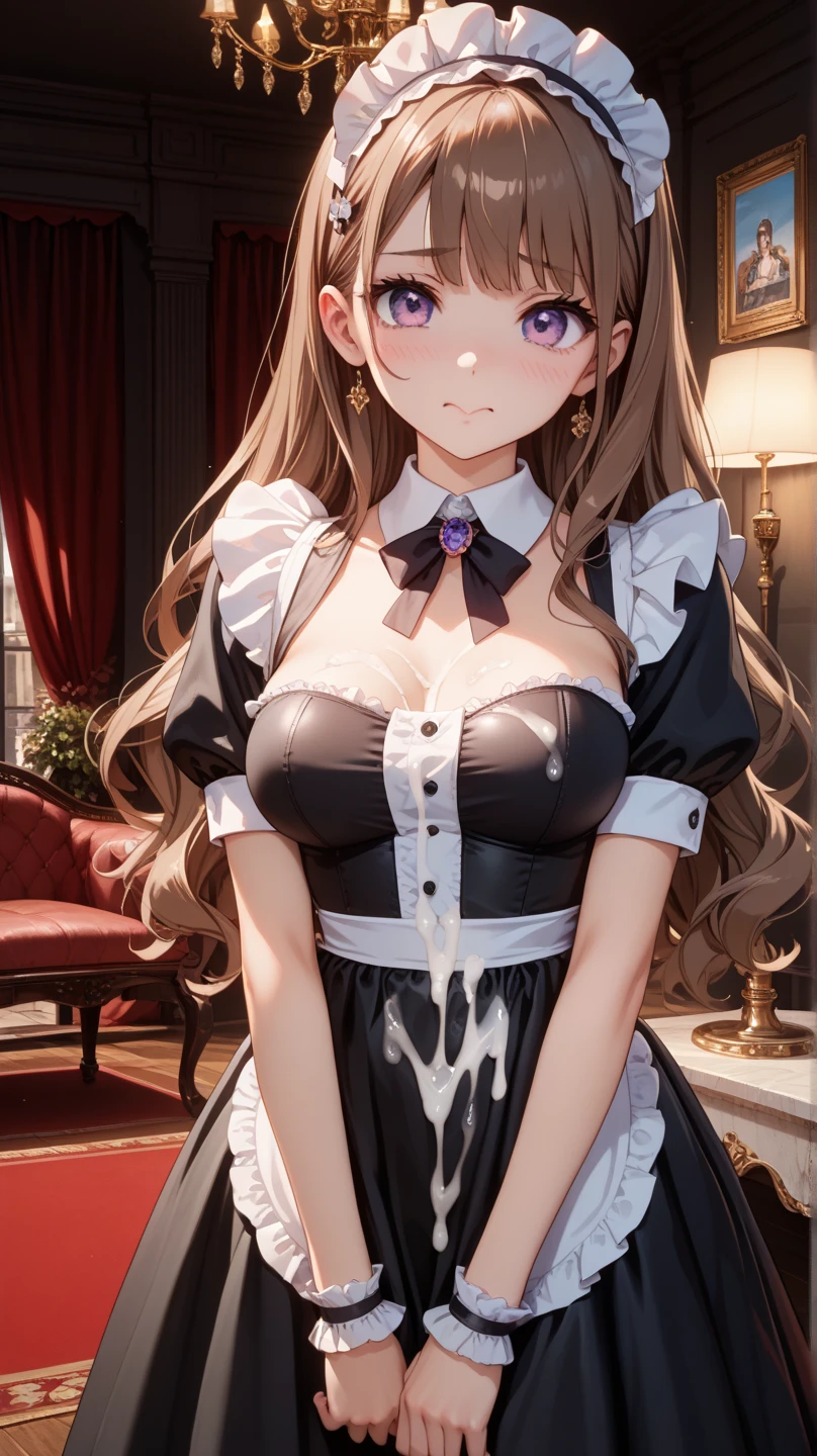 best quality, highly detailed, detailed background, female, long hair, large breasts, dress, stockings, (castle:1.2), wooden beams, (magic:1.2), gloves, indoors, stone walls, cracked, (orbs:1.3), (bubbles:1.3), <lora:baby_doll_dress:0.4>, wearing baby_doll_dress