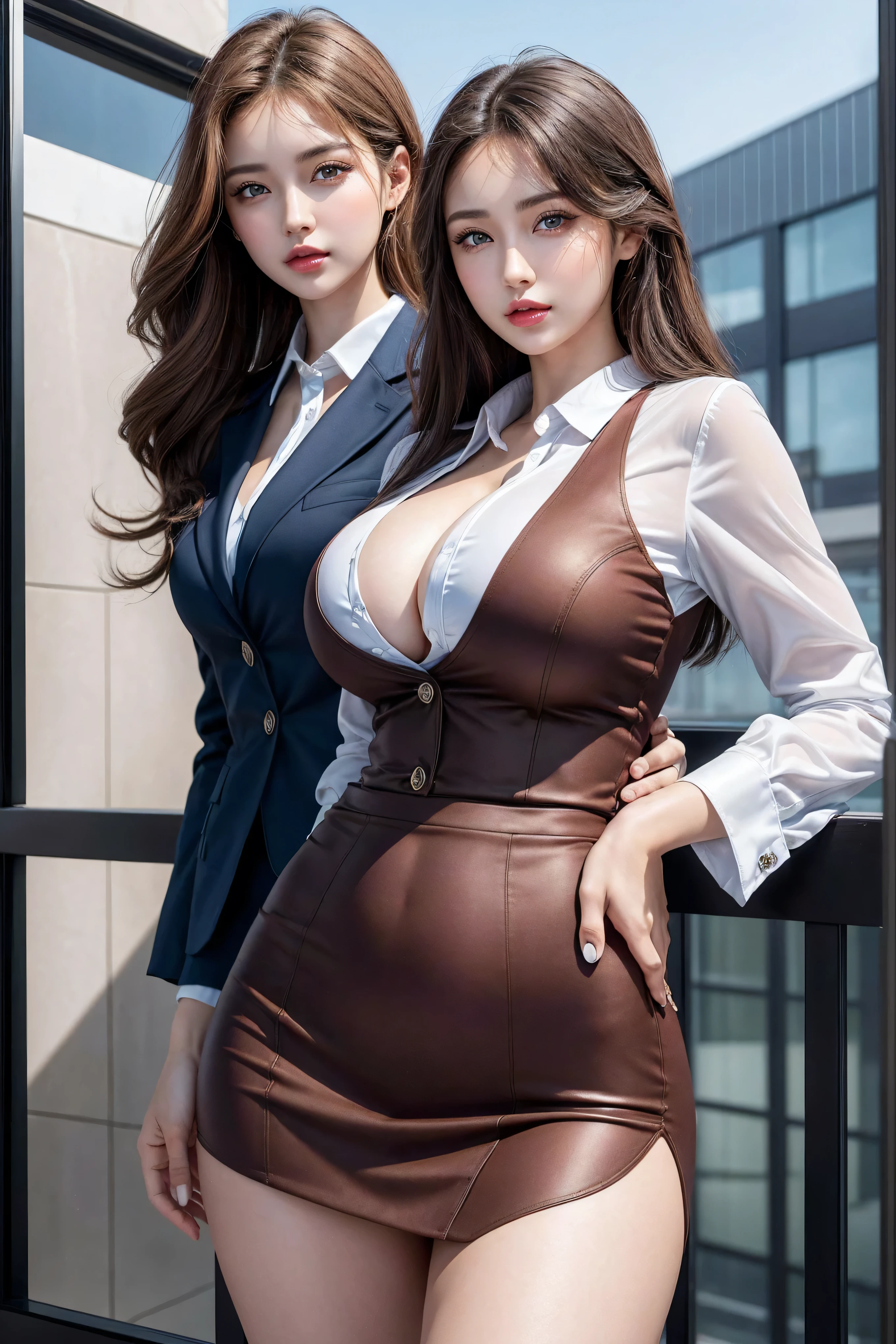 Lori huge breasts cleavage,Hold your chest,Lift up your skirt