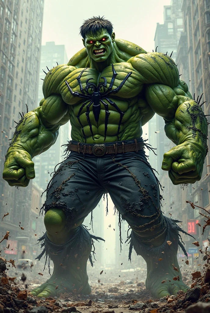 Hulk marvel, masterpiece, cinemactic, full body, all green, purple shorts