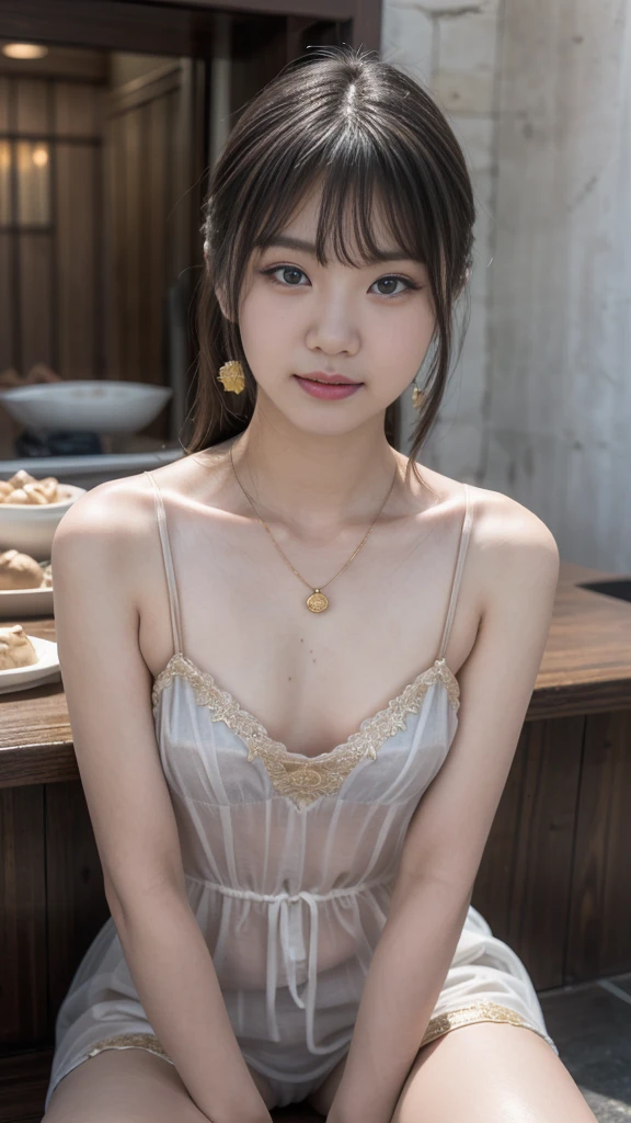 (Best-quality, Masterpiece, Ultra-High-Resolution, (Photorealistic:1.4), Raw Photo, depth of field, professional lighting, perfect anatomy, extremely details), (sitting in luxury-hotel-bar), 1girl, 15-years-old, the most famous Japanese idol, ((completely drunk, snorting cocaine):1.5), (wearing gorgeous-lacy dress with gorgeous-design), grinning, ((extremely cute realistic-face like the most popular Japanese idol, ((extremely cute and extremely big realistic-eyes)), extremely beautiful and extremely realistic hair)), (((extremely beautiful and extremely realistic skins))), detailed luxury-hotel-bar, detailed gorgeous-lacy-dress-with-gorgeous-design