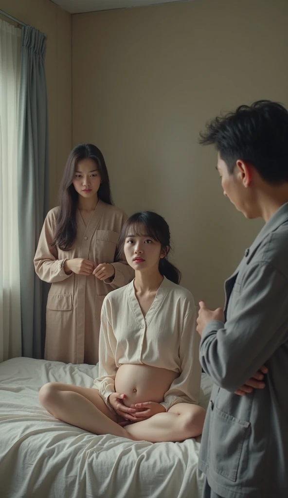 Japanese pregnant high school student giving birth