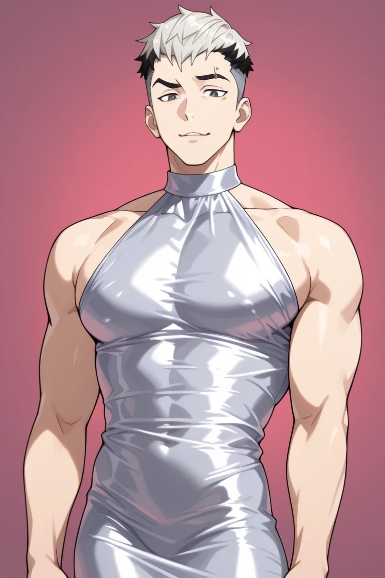 Male athlete，big white skin ，Handsome guy，Wearing tight transparent，Sunny and lively，youthful feeling，wearing  rings