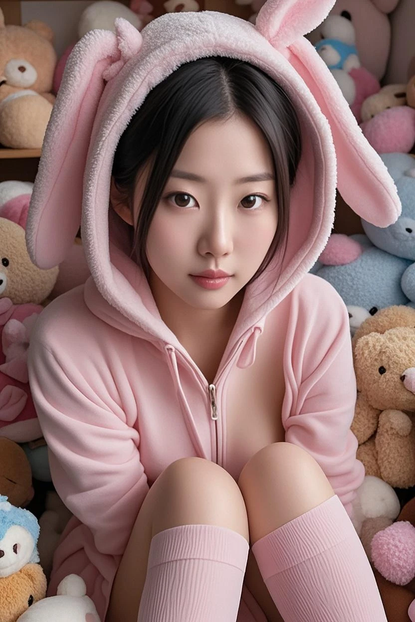 ((((Big boobs Whole body naked.))))))A hot korean nurse with big wearing a pink bunny suit