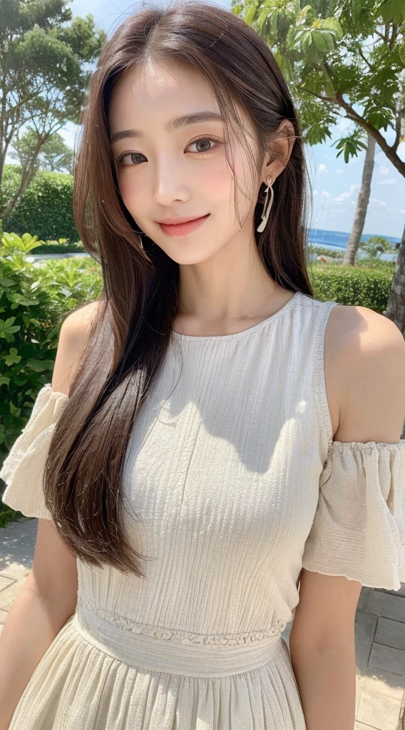 ((top-quality、8K、masterpiece:1.3))、1girl in、Beautiful woman with plump abs emphasized:1.3、full body Esbian、(The long-haired、Colossal tits:1.2)、Body Paint、Tank Tops:1.2、Super delicate face、Delicat eyes、二重まぶた、A smile、Home、Random color clothes
