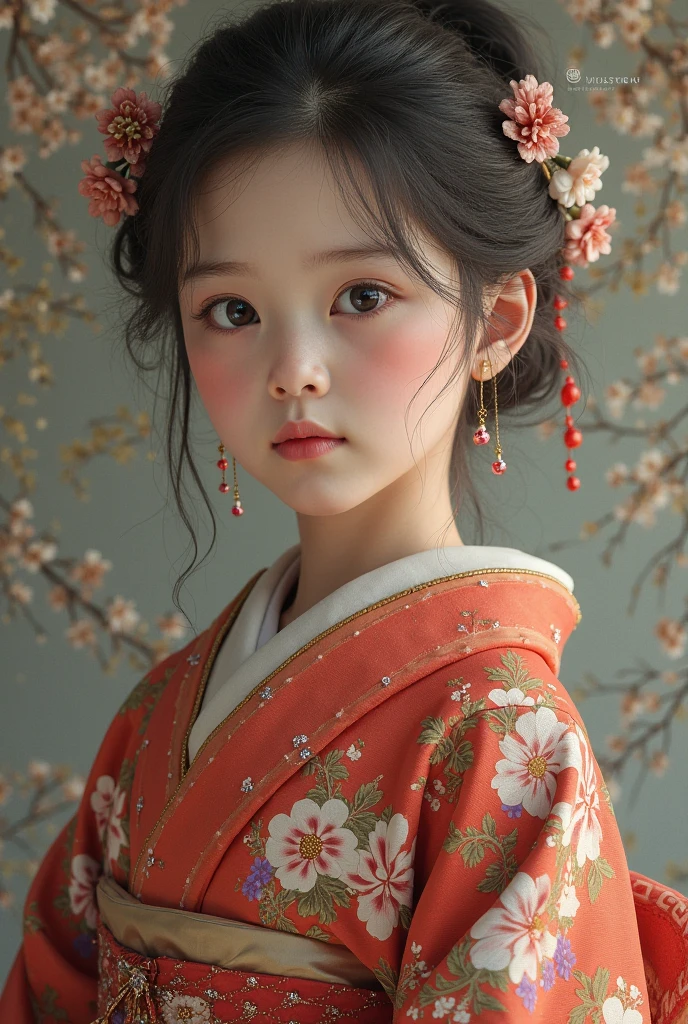 Kioto, 1932. A little ((((12-year-old)) Sayuri)), strikingly beautiful, delicate facial features, porcelain skin, expressive eyes, ((((traditional dance, fans movement)))), ((((japanese girl clothings from the 1930s)))), ((hairstyle of the 1930s)), color