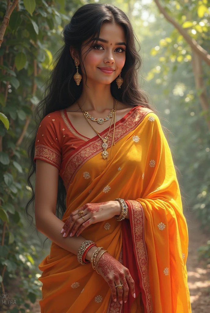A gril in saree