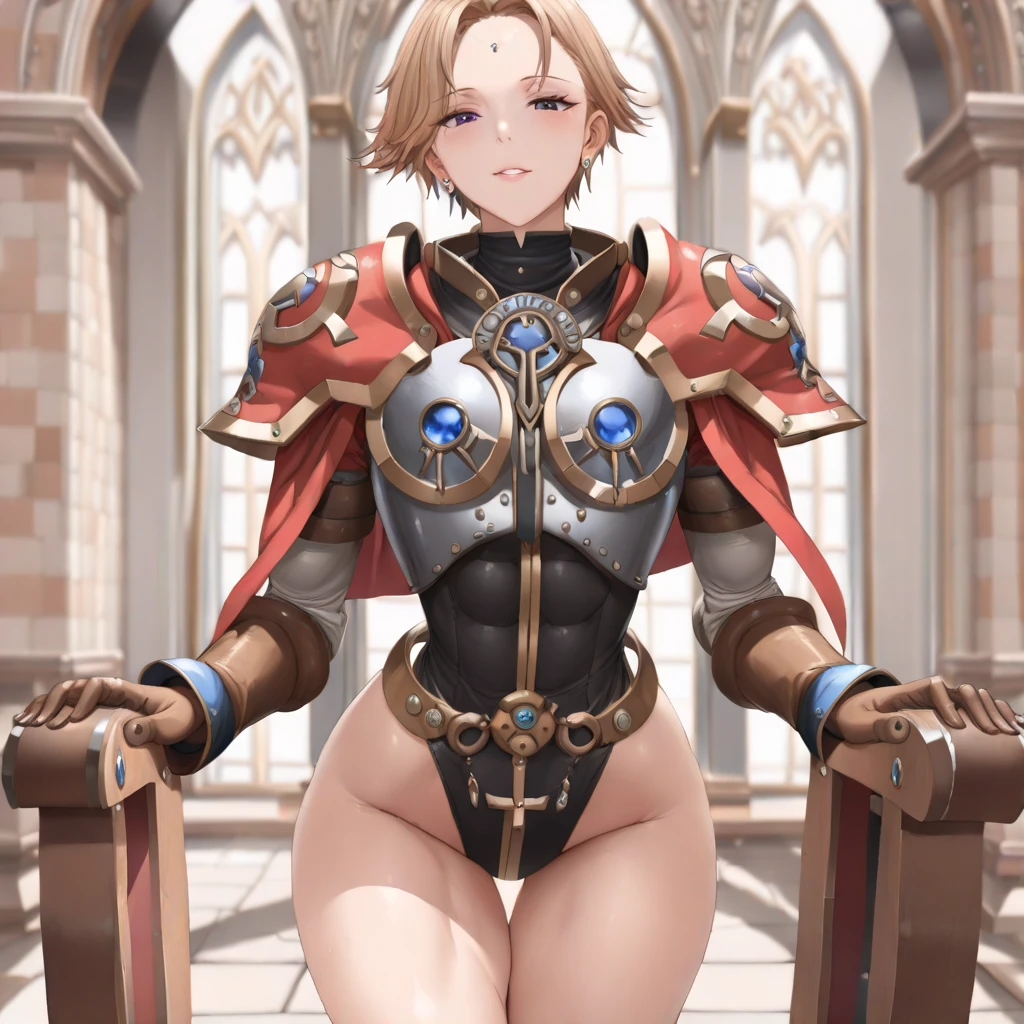 {best quality}, {very aesthetic}, {ultra-detailed}, {best illustration}, masterpiece,(((skirt lift:1.5))),((show off polka dots micro panties)),((Holy Knight)), ((Armor made from red copper))、((((Extremely detailed and intricately decorated armour:1.1)))),Red Cowboy Shot,(Golden Ratio,Tabletop, Highest quality, Highest quality, Official Art, beautifully、beautiful:1.2), Very detailed, colorful,Best details,An illustration, Great scene, (Adult,19 years old,One Girl, alone, Final Fantasy 12,Asheria:1.5, Asheria:1.5, Asheria:1.5, short hair, short hair,Bobcut,Silver Hair:1.2,Asheria Costume:1.5, Asheria Costume:1.5, mini skirt,Knee socks, Thighs Thighs Thighs Thighs, gem, Blue Belt,Belt number 1),Course of action, A look of contempt ,