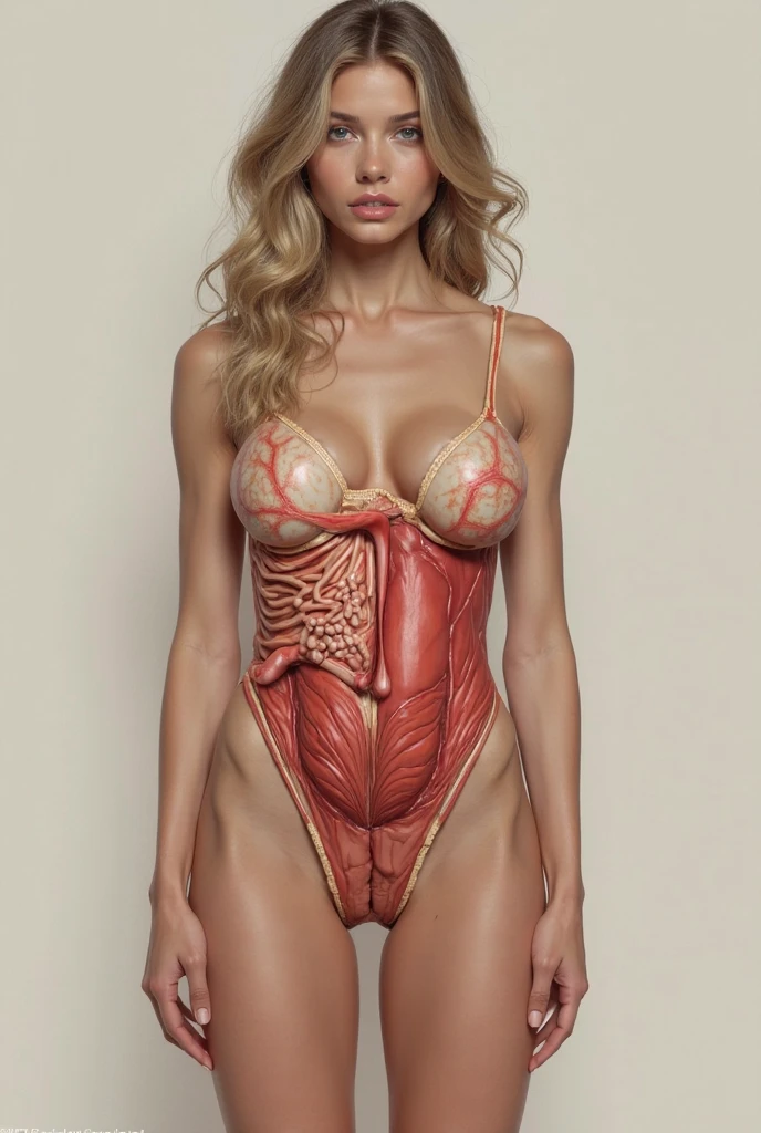 Vagina of a white woman with curly yellow hair