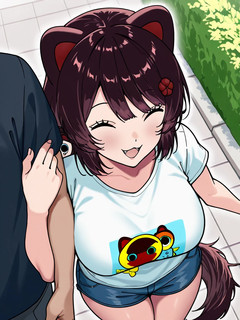 girl,(card:1.3), Dark,Idol Concert Background,Toned Body,Huge Breasts,Head Tilt,Long Hair,Fishtail Braids,pink Kaftan,puce Tracksuit Pants,Naruto,Striped Thighhighs ,(masterpiece,detailed,highres:1.4) <lora:deep:1.0>