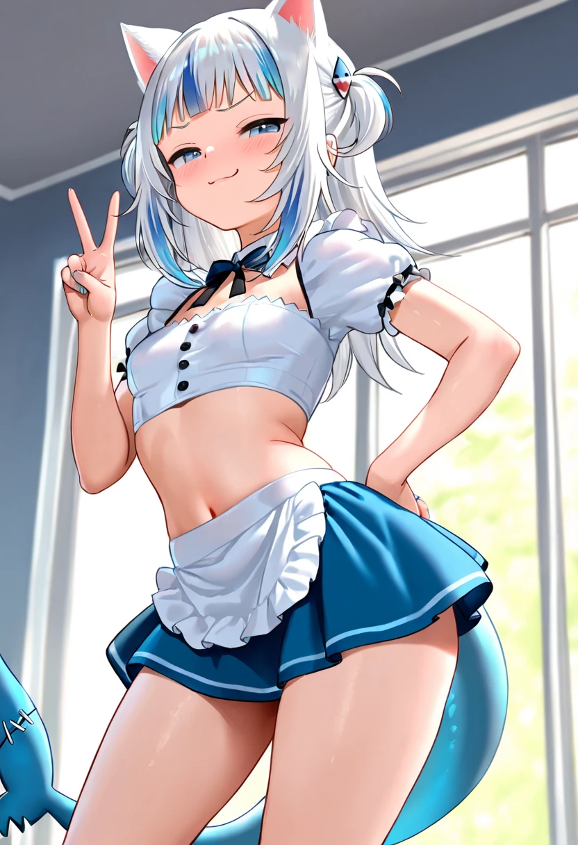 Girl in 1、masterspiece、Detailed beautiful face、Bright lighting、daytime、Detailed beautiful eyes、highly resolution、Ultra-fine illustration、extremelydelicateandbeautiful、beste Quality、The whole body is shown、Squatting、squattting、Open both knees、(熟女:1.2), 独奏, 30s、(Dark skinned:1.5), (silver-hair, ponie tail,Blue eyes),smile on face、Smiled face、Hair tied at the back、Curvaceous, (lustrous Some hair, gloss eyes, shinny skin), (shining skin:1.2), 、thights、arm behind head、Raise your arms、armpit、front facing、((sailor suits、onepiece)),Pichi Pichi clothes、enamel、ratex、Short skirt、a school uniform、The navel is visible、pelvis curtain、Armpits、smile on face、black thighhighs、Watch your audience、under-boobs、Black belly、Blushed、sweats、Jeweled、Parting lips、pantyhose、Blushing cheeks、tiptoes、loafers、schools