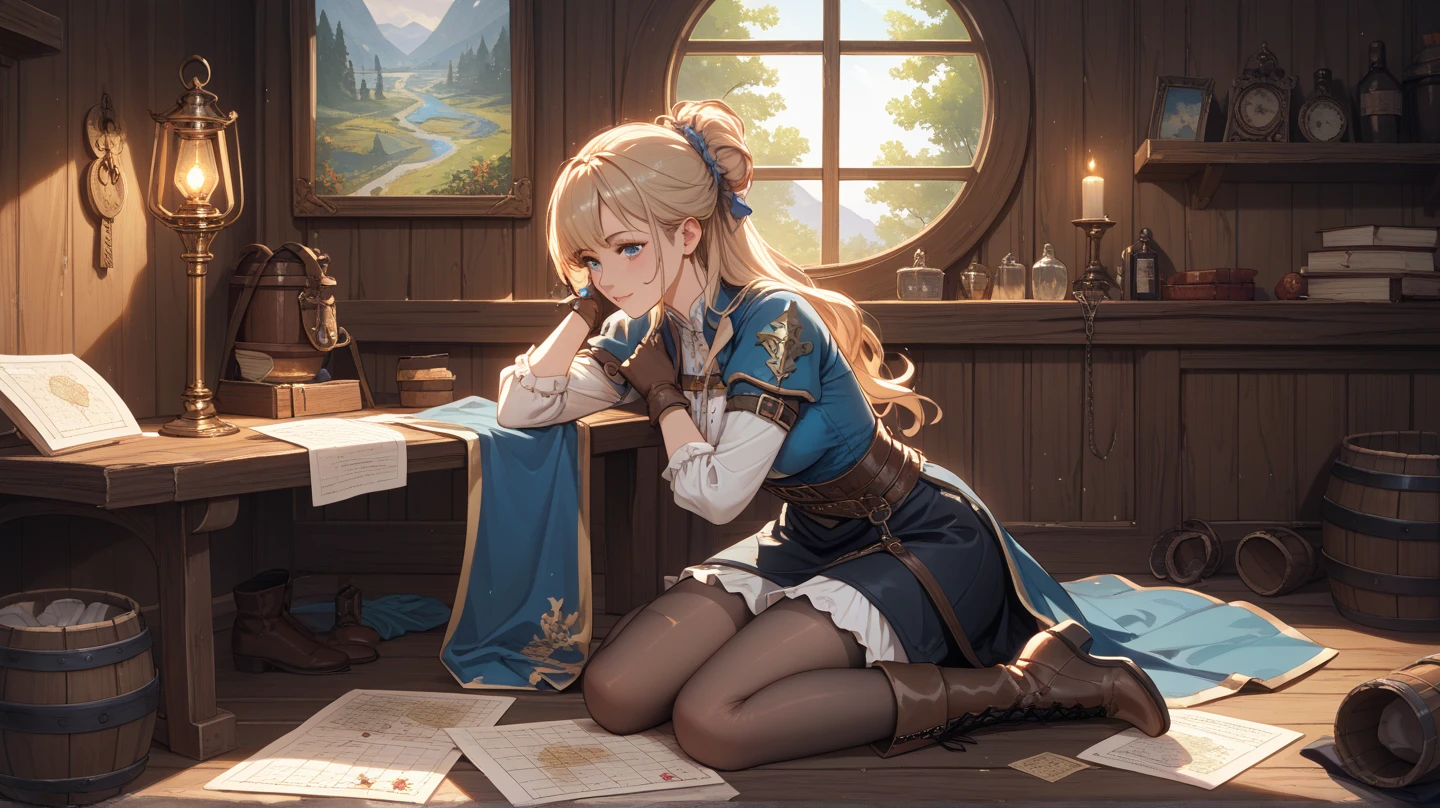 (masterpiece, best quality, extremely detailed:1.2), 1girl, from behind (long blonde hair with bangs:1.1), (steel armor,:1.2), breastplate, (teal:1.2) gambeson, pauldrons, cape, medieval clothing, <lora:more_details:0.3> ,
head on bar counter, sleeping, drunk, tavern