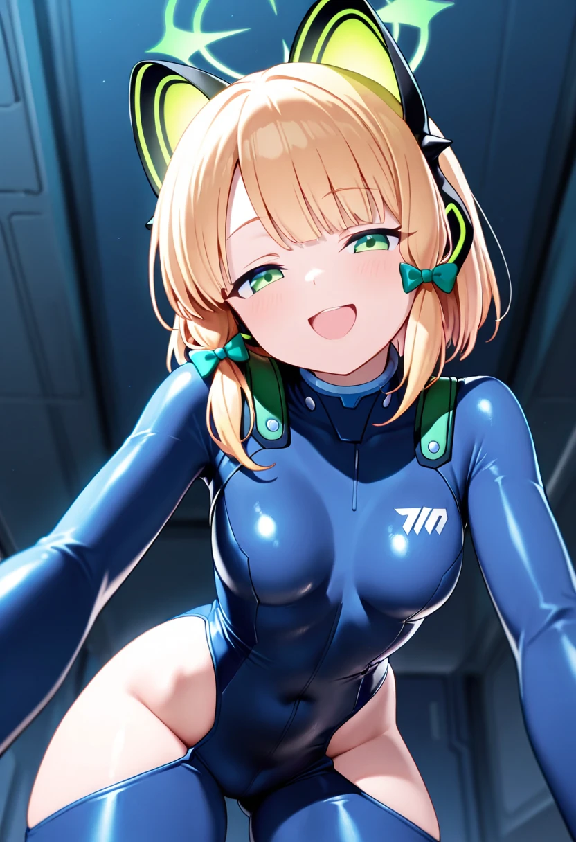 nsfw,(super fine illustration,8K CG wallpaper,best quality,extremely detailed,ultra high res,best aesthetic),(cowboy shot,from front),idolmaster, {{{hina araki}}}, (25yo, beautiful girl), (beautiful brown eyes),((beautiful orange hair)), ((short hair)), (((green rim glasses))), (wet hair), (wet skin), ((sweat)), ((steam)), (flat chests,large breasts), (tall), (slender), (((green and white cyber suit))), ((open clothes)), ((pubic orange hair:1.5)), ((on stage)), ((((spread legs)))),((spread pussy:1.3)),(open mouths), (evil smile), ((stick out tongue)),(feel good), (one eye closed),(blush),(singing),((hold the microphone with your right hand)),((bring your right hand in front of your pussy)),(headset)),(cum on body:1.2),{{{female masturbation}}},ecstacy,