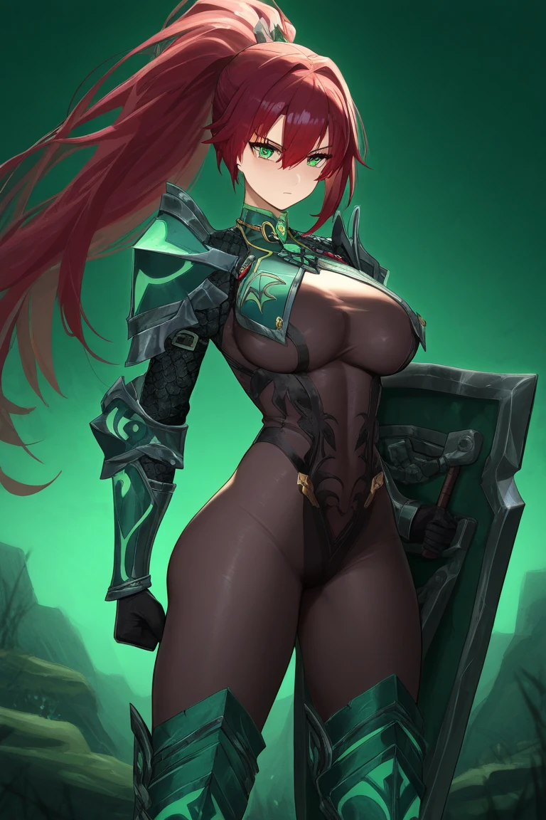 Hot Sexy Girl Wear Wood Bikini Armor With Apple of Archer on head, Full Body