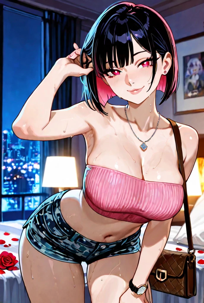 tmasterpiece, Johnny Depp walks through the city at night among fireflies,brassier,nigth, (high detal:1 1), Rough face, Natural skin, high qulity, NSFW,Naruto,Hinata,Black color hair,Straight hair,upperbody closeup,White eyes,Black pants,(Large breasts:1.1),(Skinny figure:1.4),(Red lips:1.3),(Off-the-shoulder attire:1.5),(Bikini:1.5),(ssmile:1.5),(Be red in the face:1.4),(cleavage:1.4),Purple clothes,beautidful eyes, (Detailed face and eyes), (the face: 1 2), noises,Extra, real photograph, ...............................PSD, Lamp film photography, sharp fokus, contrasty lighting, Delicate skin, High resolution 8K, insanely details, realisticlying, professional photoshooting, 8K UHD, SLR camera, softlighting, high high quality, filmgrain, Fujifilm XT3,Keep one's mouth shut,particle fx