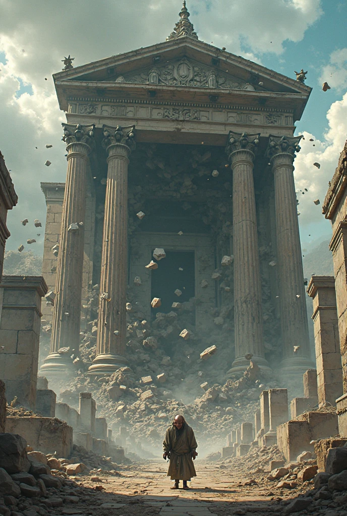 The Destruction of Pompeii, Cidade Romana, Mount Vesuvius, erupting, lava, dim sky, cinemactic, Ample free space, ambient lighting, Rochas Voadoras, cinza, pessoas correndo, 79 d.C.