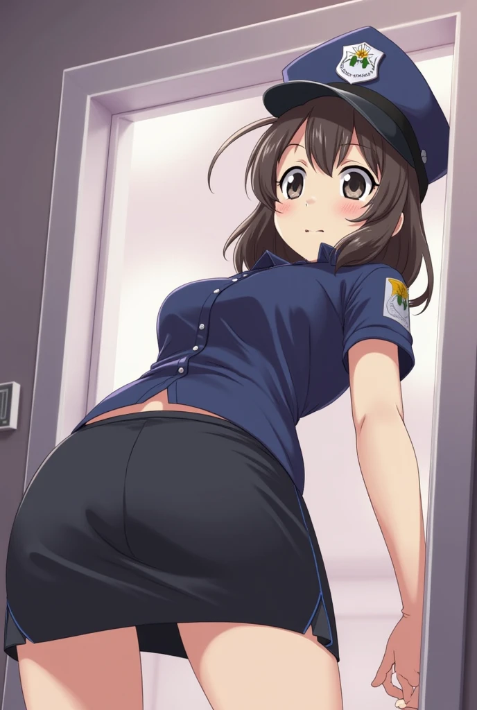 masterpiece, highest quality, alone,One girl,View Viewer,indoor,McDonald's,
I can see her white panties、hat、Stick your tongue out of the corner of your mouth、Big Breasts、A radical shirt with a wide open chest、Licking your fingers、On all fours、Panty fully visible in super mini skirt、Drooling、Sweaty whole body、Stick your butt out backwards、Panties that fit your butt
