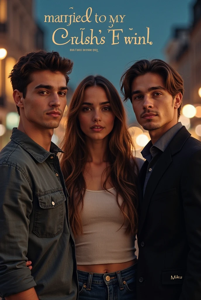 Hombre lobo, alfa, tall young man of 23 years, marcando a su Omega una chica , 19 years old with deep violet eyes, wavy brown hair, rostro Redondo y expresivo.
