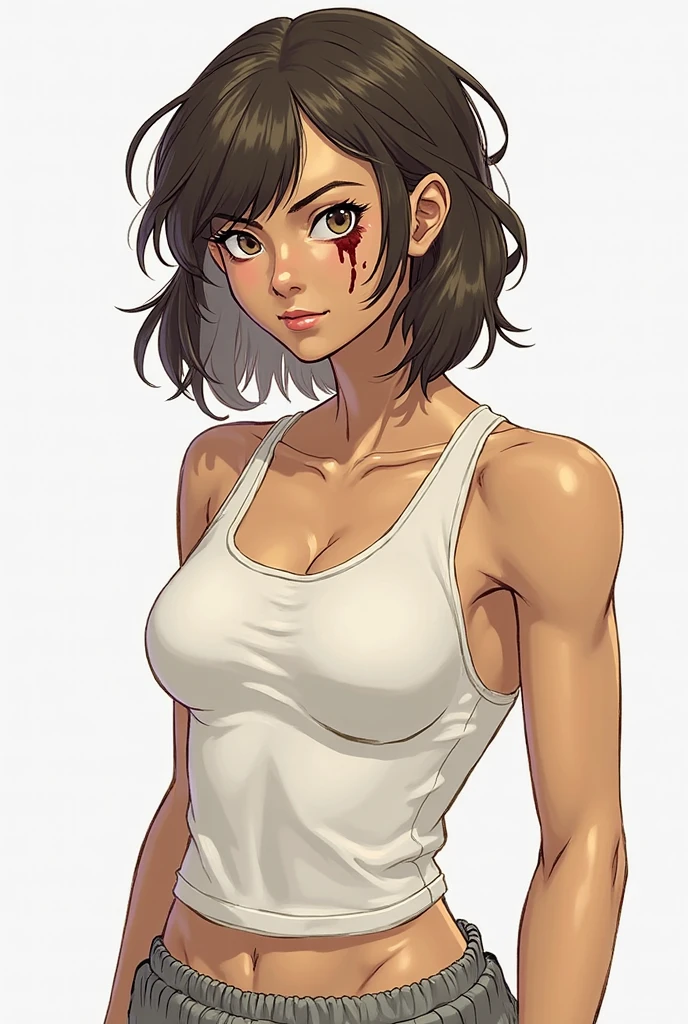 photo of mlp Meowko, RAW, beautiful woman, ((portrait)), ((detailed face:1.2)), ((anime face, anime facial feature, clear skin, glossy anime lips, clear skin), (short messy lesbian haircut, brunette: 1.55), (perfect proportioned body, Strong, muscular, narrow waist, narrow hips, skinny, large breasts), (she is wearing A white sun dress with cherries polka dots, Red boots), sitting in the front seat of a vintage car, (realistic photo, best quality, detailed), (8k wallpaper), (cinematic lighting, beautiful light, (afternoon:1.3)) (sharp focus, intricate)