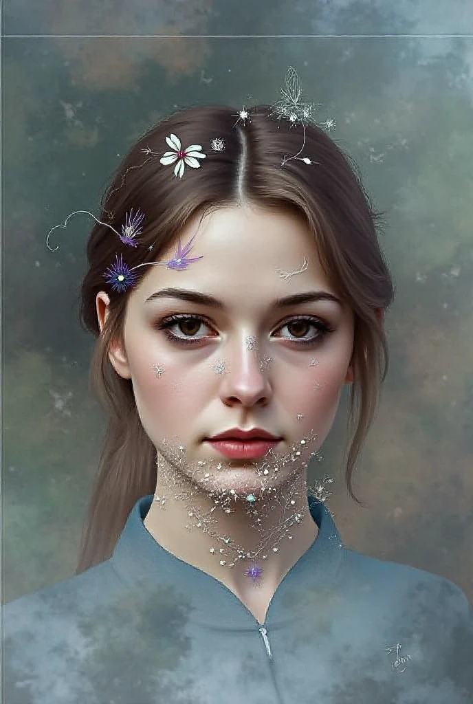 Hyper-realistic photography with psychedelic background