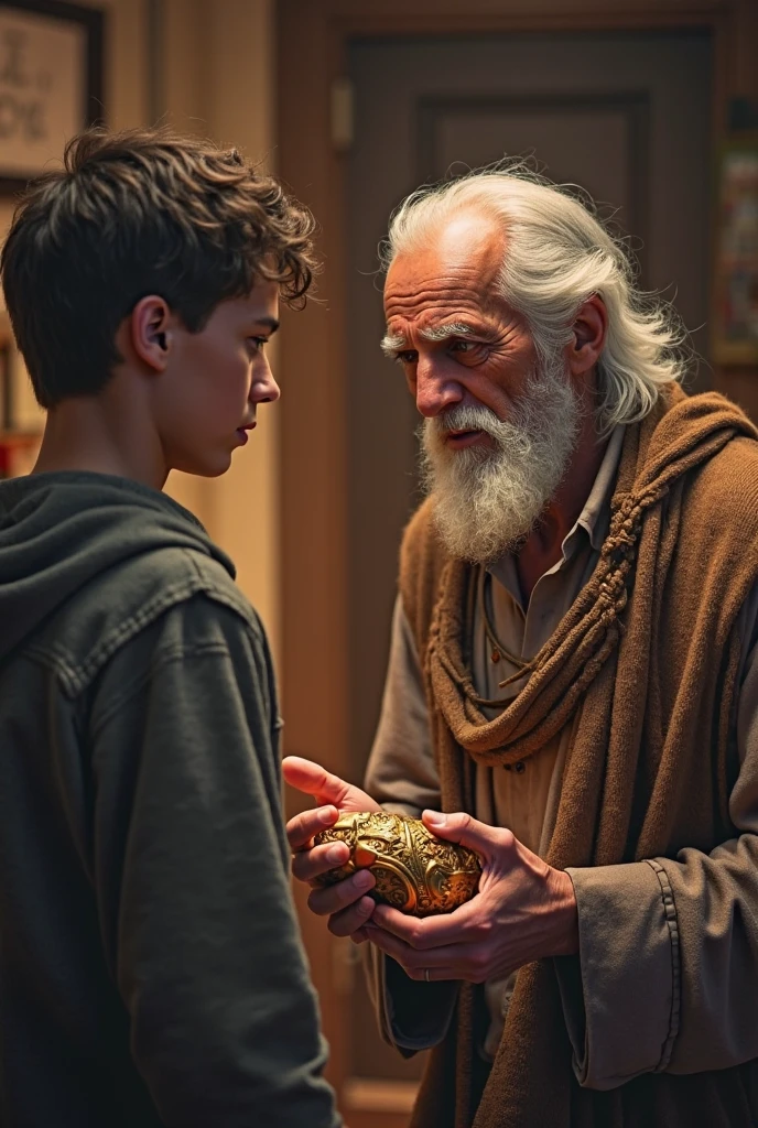 there is a fit man who is pouring oil on a boy's hair, ainda de um filme live-action, ainda de um filme de fantasia, cena de um filme live-action, magic scene, the most bela cena, exclusive, still image from a TV series, tv foto parada, bela cena, photo of the scene, cena maravilhosa, foto parada, dnd movie foto parada