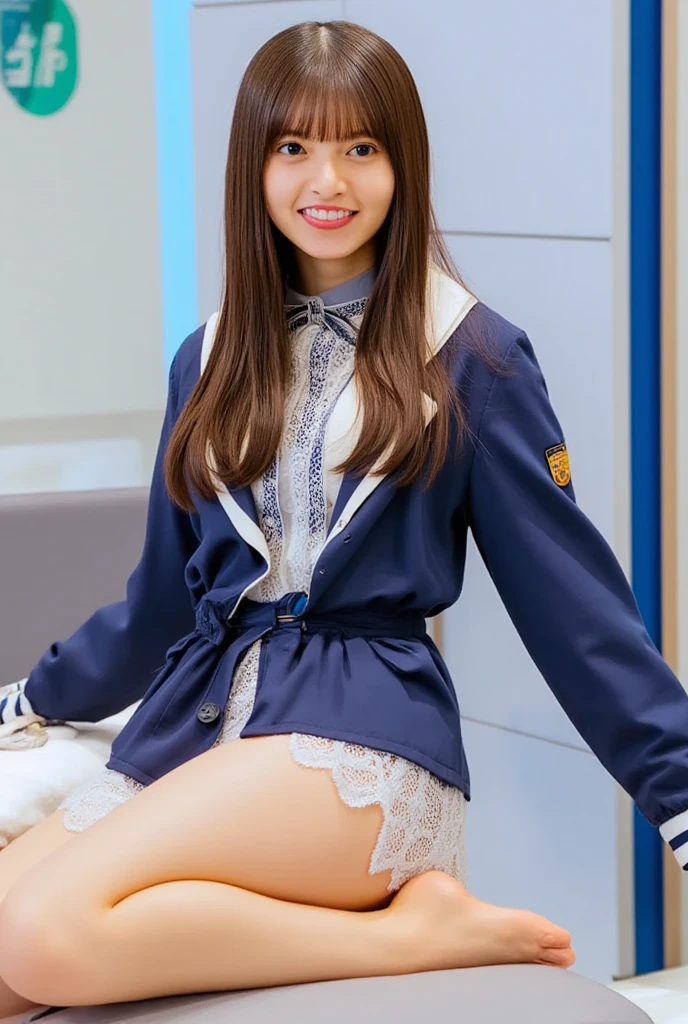 8K, RAW Portrait (Japanese women),masterpiece、Photorealistic:1.2、Realistic, Ultra-high resolution, highest quality, Real Life Photos ,( in the evening :1.1),
((((1 female:1.5))))、(Cute face:1.3)、Japanese women in the room、 beautiful、(Realistic skin texture:1.3)、(Immersive atmosphere:0.8、clair obscur:1.2) 、(Look Viewer:1.4)、((Embarrassed look:1.4))、((Red cheeks:1.3))、((Ceiling from below:1.mile:0.7)、((wearing very small satin pantieanty shot))、oman rher skirt))、((From below:1.13))、((Crotch close-up:1.49))、((Pants with emphasis on the photo))、((Spread your legs out to the side:1.4))、defMaki, ((Blue Blazer, Striped blue bowtie, Long sleeve, plaid mini skirt, Blue mini skirt)),