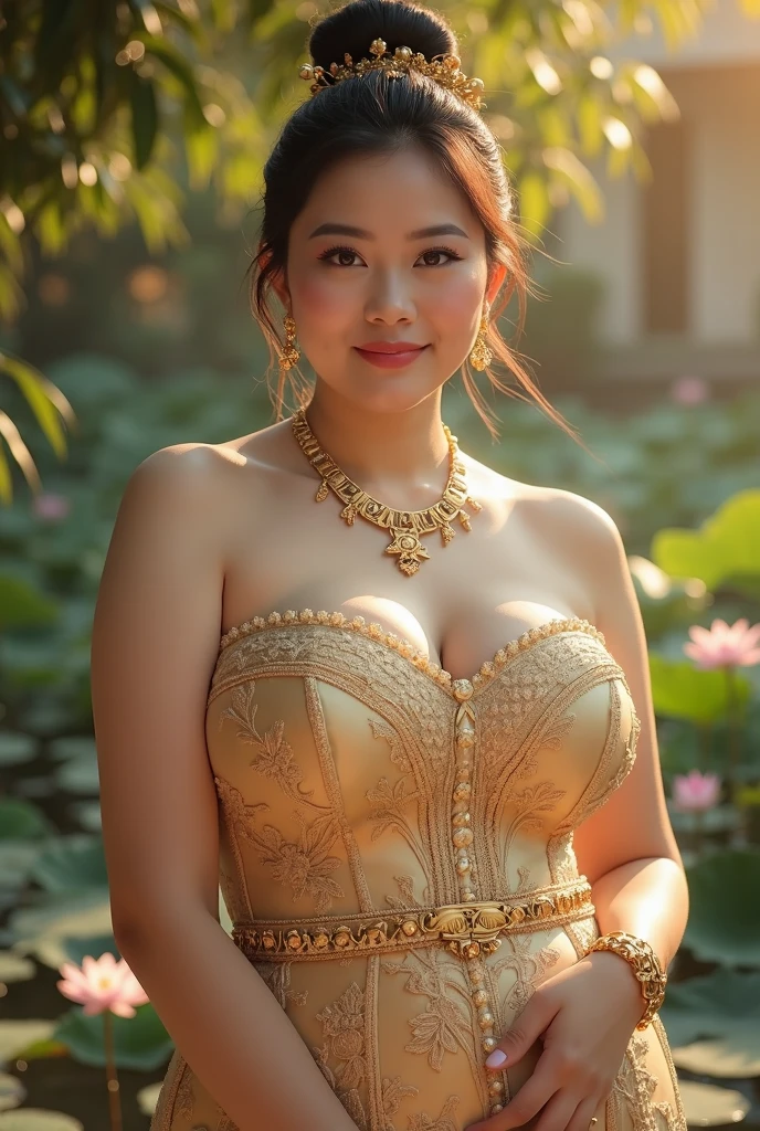 A beautiful and hot almost chubby mature woman.who is wearing a patterned short dress and is and standing in the park. A smiling face、Sexy woman、A radiant smile、adorable、race、Frills、Colorful design、Full-length mirror、An inviting gaze、Gorgeous long and beautiful hairstyle、variation Hairstyle、Open neck blouse、Flower Garden、Sparkling、elegant princess、Highest quality、detailed、flower、Gold Accessor、necklace、Cowboy Shot、16K