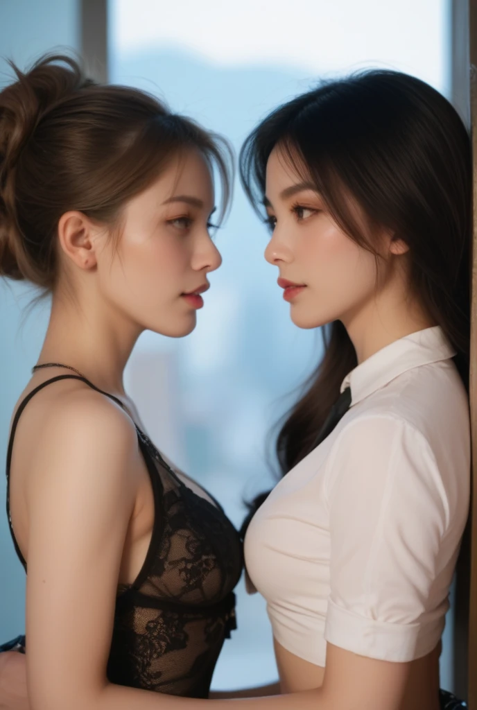 make two women look at each other