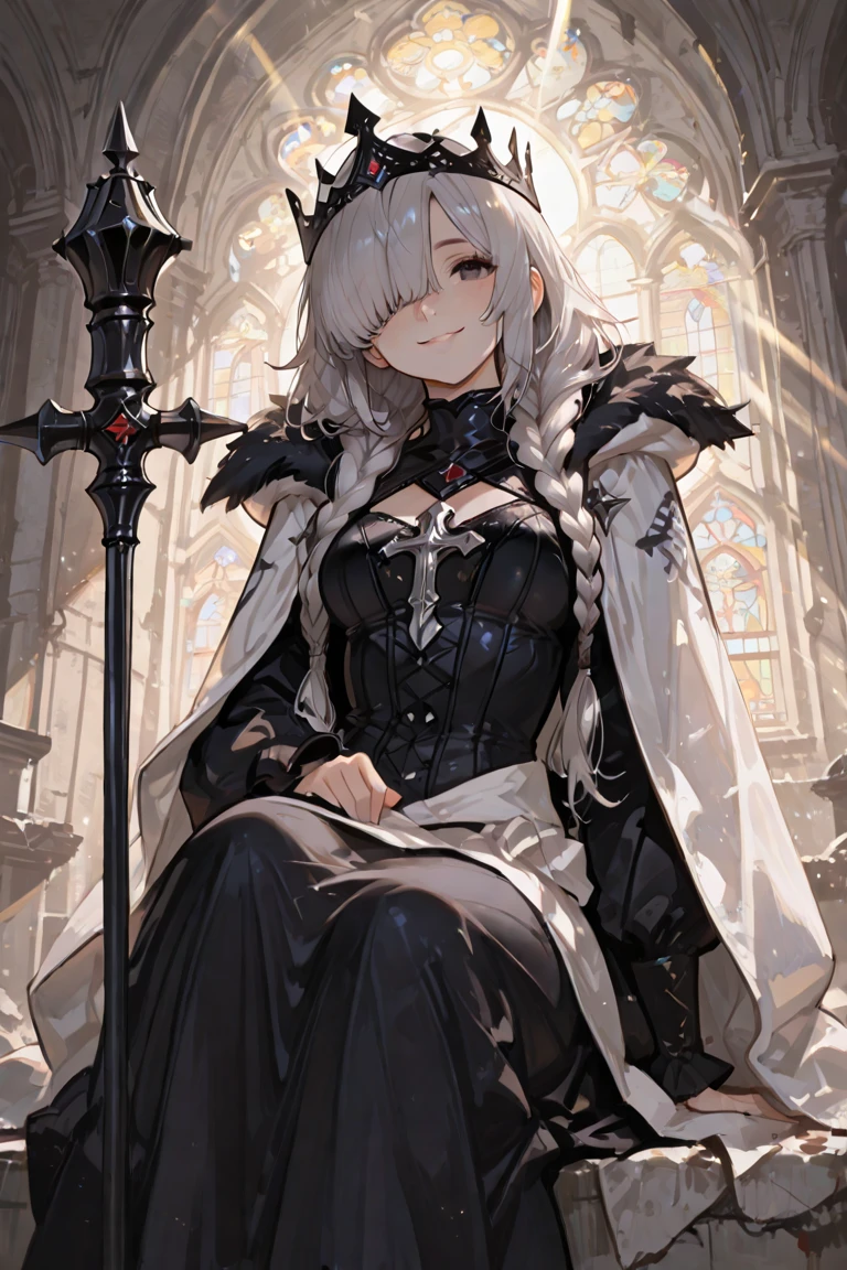 whole body, Joan of Arc, absurdres, RAW photo, extremely delicate and beautiful, masterpiece, Best Quality, ultra high resolution, 32k, hyperrealistic, ultra-detailed, perfect figure, detailed description, pale skin, 20 years old, detailed beautiful face and eyes, tearful mole, earring, short medium hair, wavy hair,
