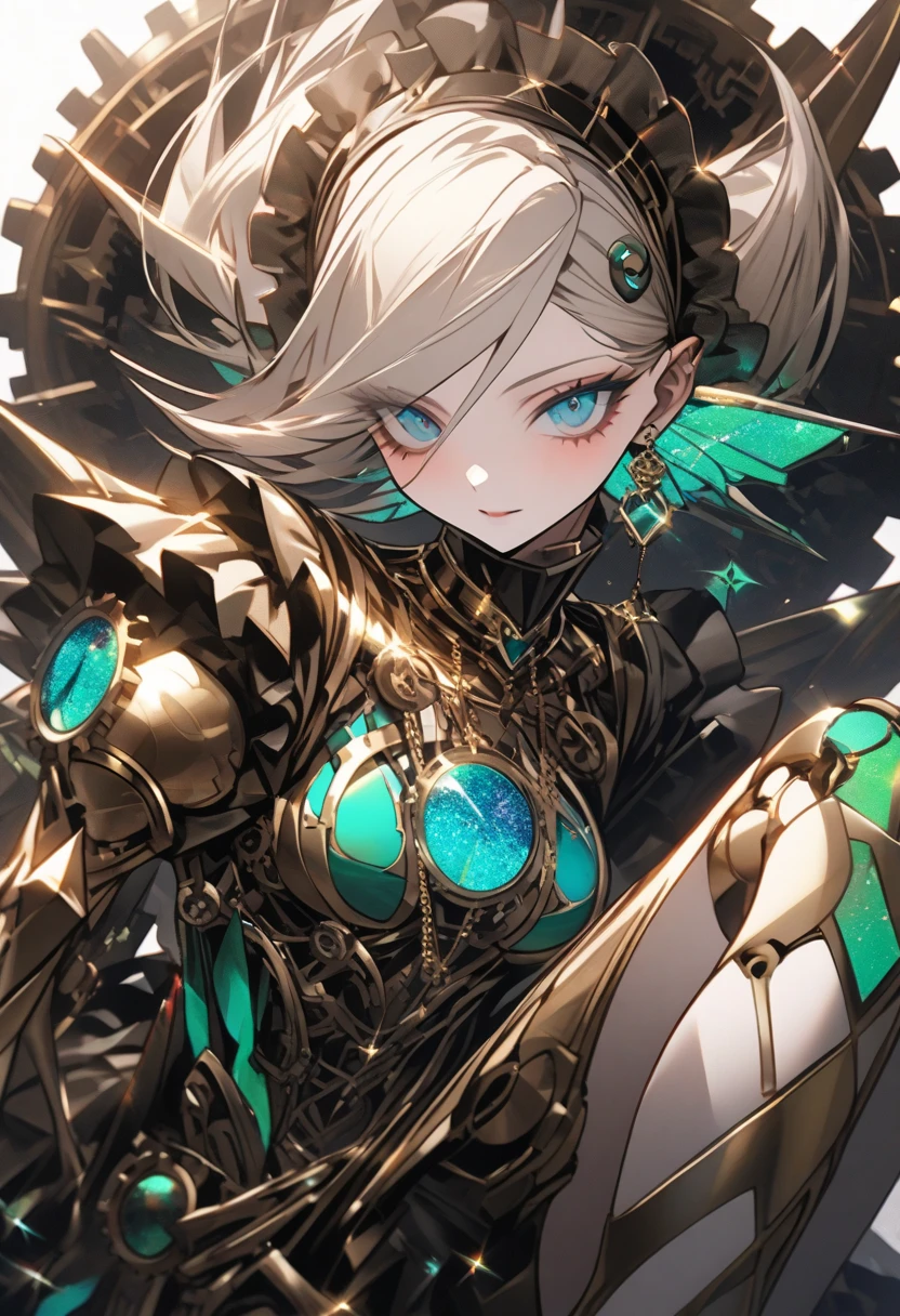 quality\(8k,Extremely detailed CG unit wallpaper, masterpiece,high resolution,top-quality,top-quality real texture skin,Surrealism,提high resolution,RAW photos,Best quality,Very detailed,,light,Ray Tracing,Golden Ratio\),Mechanical Girl,Close-up above the waist,Close-up above the waist,Look at the camera,Doll girl,Charm,Leather,Mechanical belt,belt,Mechanical belt,Gem belt,gold,Brass Style,Steampunk,exhaust pipe,Gear Armor,Huge Breasts,Huge buttocks,Garter stockings,Garter stockings,Stockings,thigh,Flesh,Mechanical style,Brass color,gold,Metallic luster,White Cheeks,Charm,charming,exhaust pipe,pipeline armor,pipeline,pipeline,Goggles on the forehead,Goggles,skirt,Skirt,Lift your butt,Bend down,wrench,Stick your butt out,Plump buttocks,Skirt