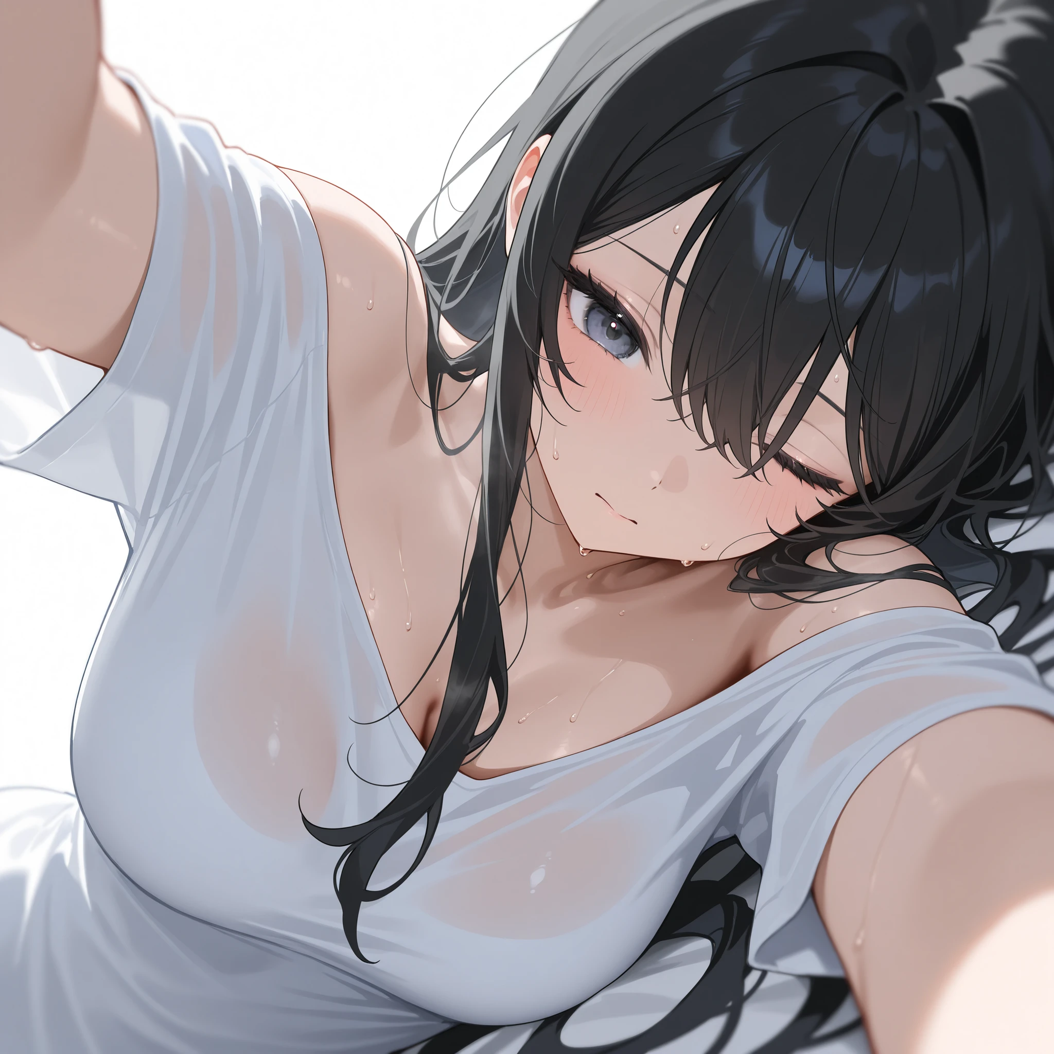 ((Ultra High Resolution, Photorealistic, Realistic, Best Quality, Photorealistic)), ((8K, Raw Photos, Best Quality, Masterpiece)), (Photon Mapping, Radiosity, Physically Based Rendering, Auto White Balance), (High School), (Tsundere), ((Clean Crotch)), Official Art, Technical Sense, Top Quality, Masterpiece, Illustration, CG, Unity, Wallpaper, Amazing, fine details, very delicate and beautiful, very detailed, sharp focus, rich background, blurred background, (real person, photo), (high detail skin, visible pores)))), ((face close-up)), ((tongue sticks out)), (sky blue eyes), (long, shiny black hair), (glaring)), (glaring)), (approaching to make you drink saliva))