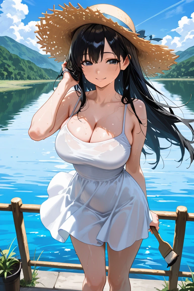 (highest quality:1.4)、(High resolution)、Detailed Background、(Beautiful face in every detail:1.4)、Anatomically correct、(Draw the usual number of fingers:1.2)、(Detailed facial expressions)、Beautiful, smooth skin、Beautiful teenage girl、(Three Women:1.2)、(Huge breasts:1.3)、brown hair、Black Hair、ponytail、Long Hair、Realistic、Perfect body line、cute、Cute gestures、Cowboy Shot、

Cut-out design swimsuit、Since you may get wet, wearing a chiffon cover-up will help you look sexy and stay comfortable.、See-through dress、Wear a bikini under a one-piece、The dress becomes transparent when wet、

(Woman enjoying river boat ride:1.5)、

This is one of the most popular spots for rafting on the Colorado River..、
Enjoy the spectacular views surrounded by overwhelming nature.、
Letting yourself go with the flow of the river、A unique experience with spectacular views of the surrounding rocky mountains.。.、
Down the river at dusk, You can enjoy the beautiful view of the sunset reflected on the river surface..、

Not only can you experience the natural beauty and historical value of the area,, You can also experience adventure.、Enjoy the bounty of nature、Enjoy a relaxing time on board、cute
