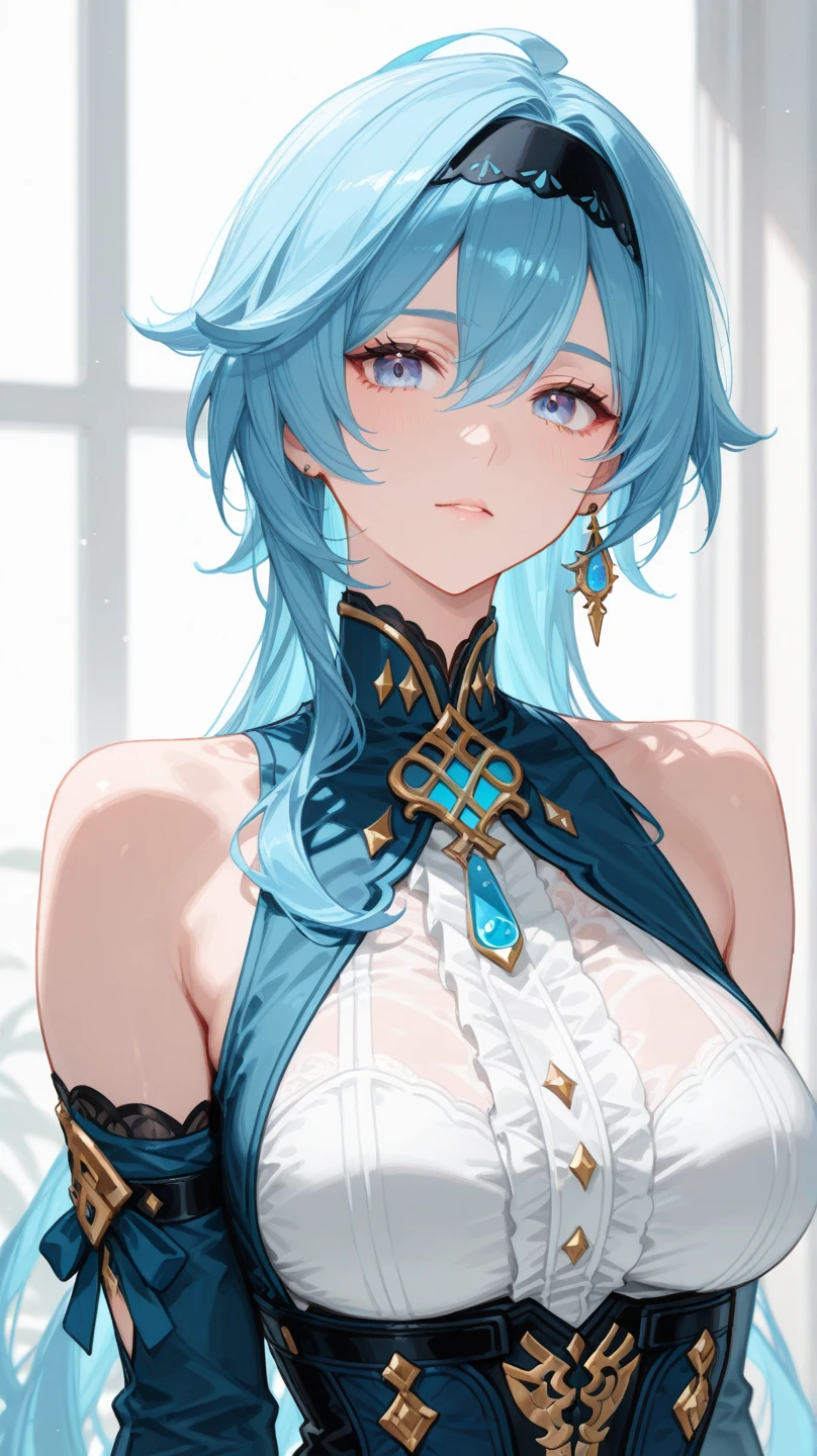 (masterpiece), (Highest quality), (Super detailed), (Disheveled Hair), (figure), (One Girl), (Fashionable clothes), Are standing, Fashion Model, Beholder, (interview), (Simple Background), Beautiful and beautiful eyes, Delicate and beautiful face, floating, (High chroma), (Colorful Splash), Colorful Bubbles, (Shine), Focus on the face, ponytail, Light blue hair, bangs, Hair Ring, floating Flowers, floating Hairs, (The Shining), Best lighting, Best Shadow