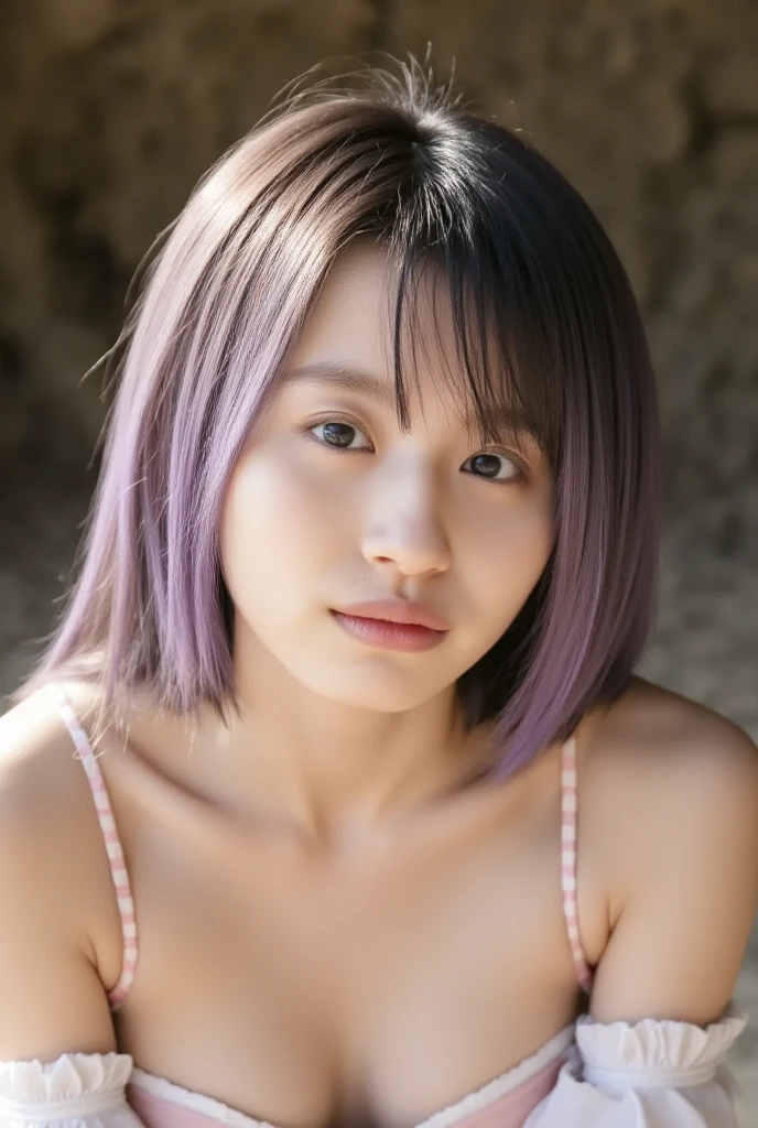 (Hinata naked showing her bct with cum ) 8k image best quality glowing skin